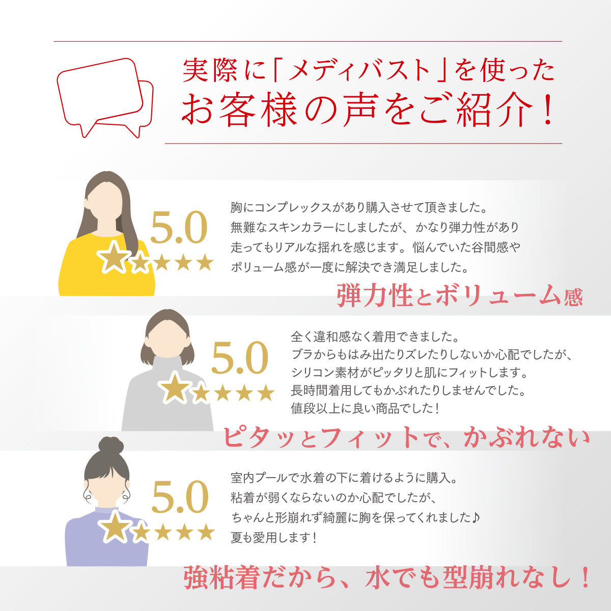 【Amazon・楽天No1】 超強粘着シリコンブラ メディバスト