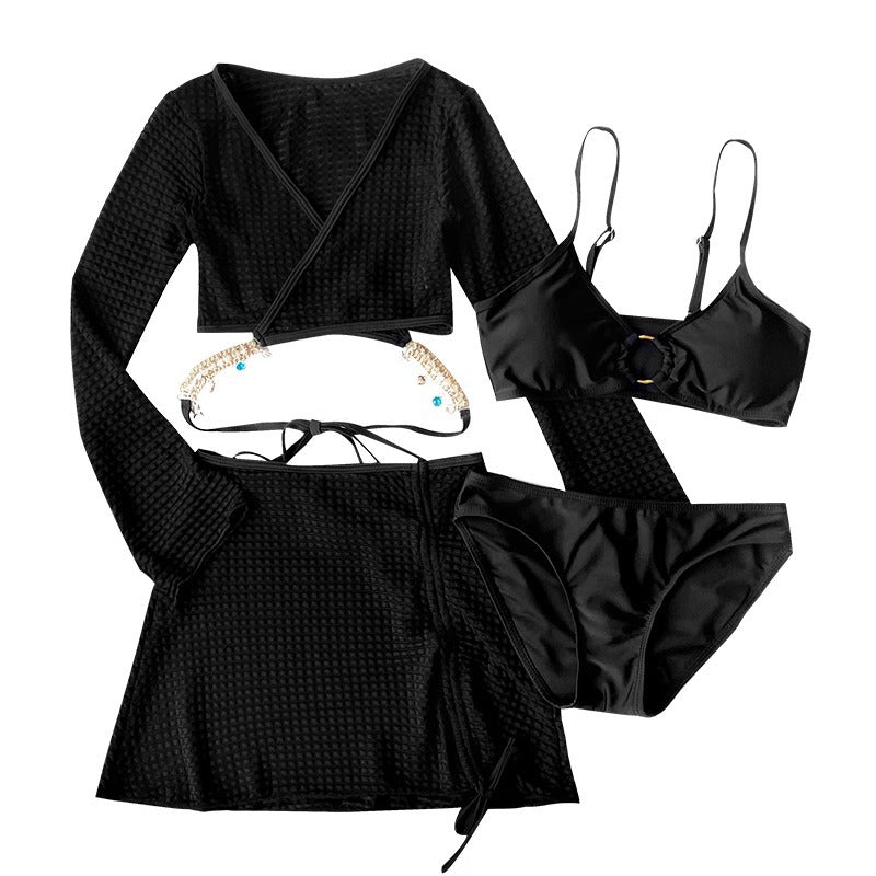 ビキニ 水着 モード クロスストラップ&ボレロ付きセット スカートセット 体形カバー